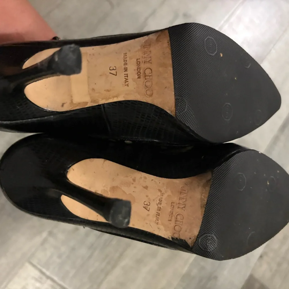 Erin Black Jimmy Choo Black Leather Women's Shoes - Picture 4 of 5